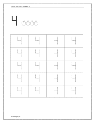 Number tracing worksheet 