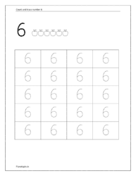 Number tracing worksheet 