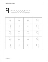 Number tracing worksheet 