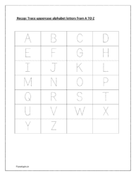 Letter tracing worksheets A to Z