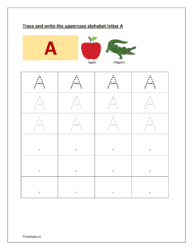Letter tracing worksheets A