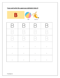Letter tracing worksheets B