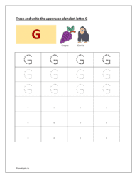 Letter tracing worksheets G