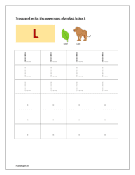 Letter tracing worksheets L