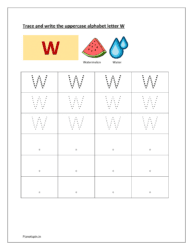 Letter tracing worksheets W