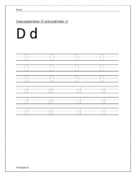 Trace capital and small letter d