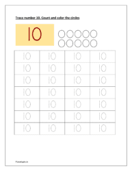 Number tracing worksheet 