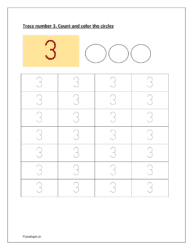 Number tracing worksheet 