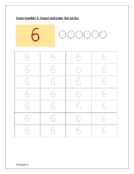 Number tracing worksheet 