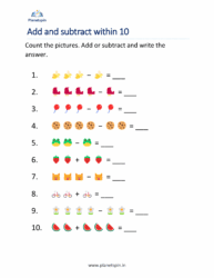 Adding and subtracting within 10