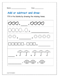Add and subtract worksheets