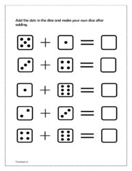 Add the dots in the dice and make your own dice after adding