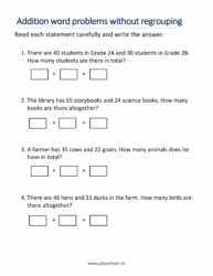 Problem Solving In Math Addition Grade 2 Addition word problem worksheets for grade 2 | Planetspin.in