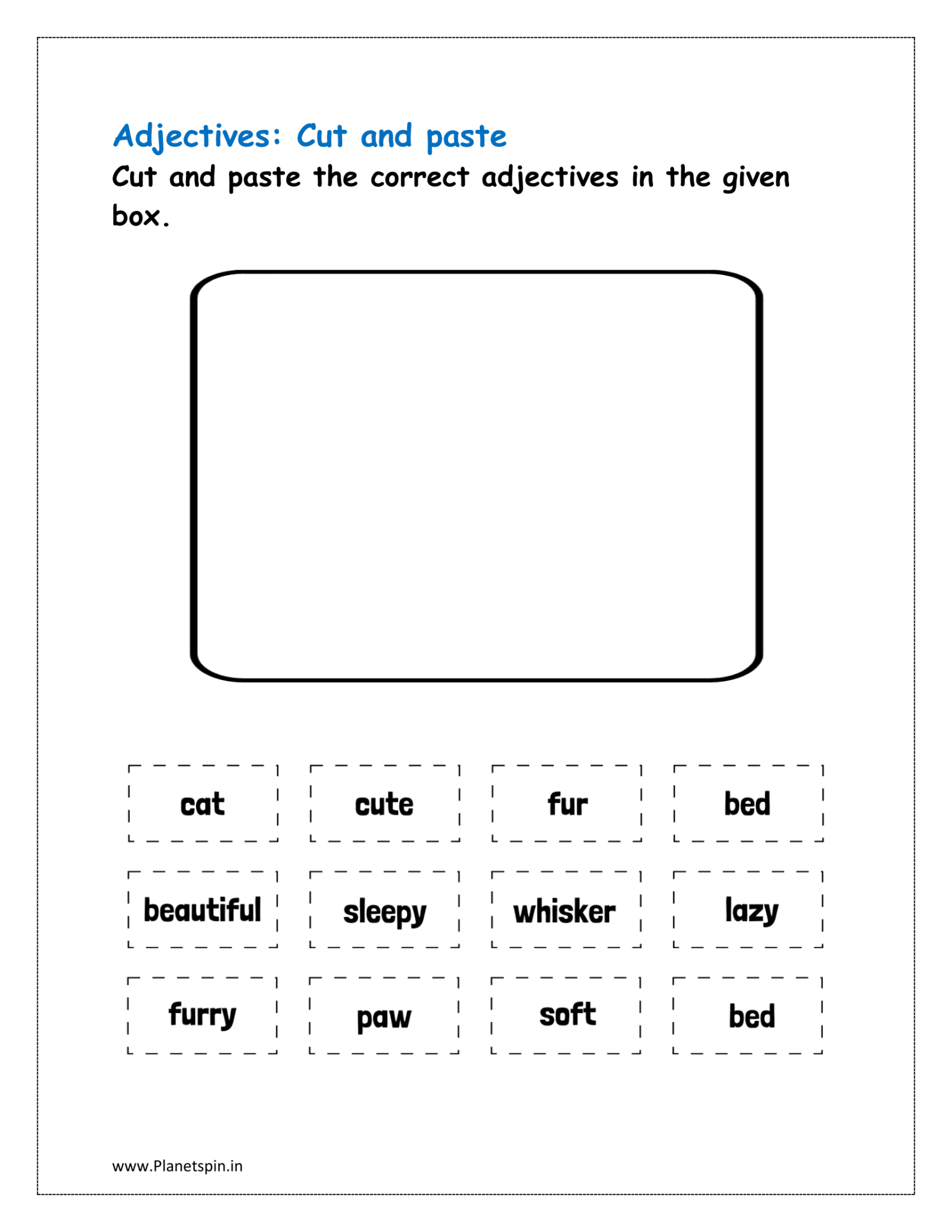 Comparing adjectives worksheet grade 1 planetspin in