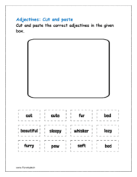 Cut and paste the correct adjectives in the given box for class 1