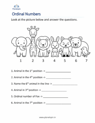 Ordinal numbers from 1 to 10