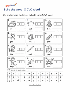 Cut and Paste word Activity