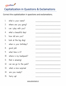 Correct capitalization in Questions and Exclamations