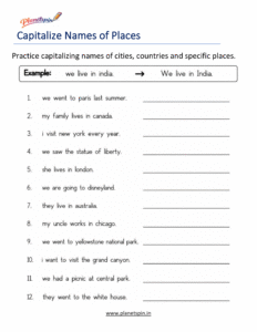 Correct capitalization in names of places