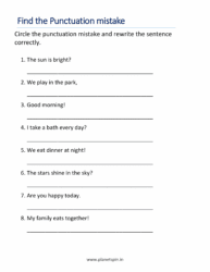 punctuation worksheets for grade 2 free printable pdf