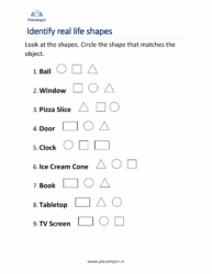 Finding shapes real life objects