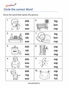 Printable Short A Phonics Worksheet for Kindergarten