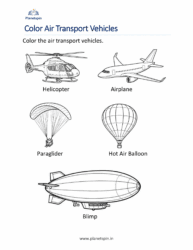 Air transportation coloring pages