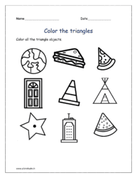 Triangle : Coloring all the triangles shapes