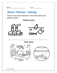 Water pollution worksheet