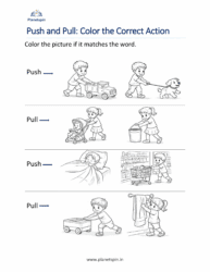 Push and pull coloring pages