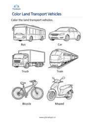 Land transportation coloring pages