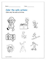 Safety rules at home worksheets