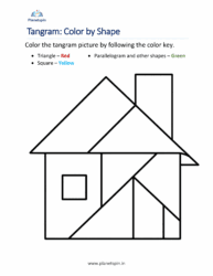 Color tangram shapes