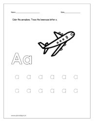 Color the aeroplane 