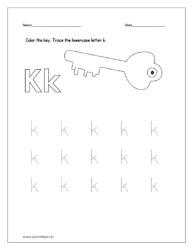Color the key and trace the letter.