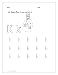 Color the king and trace the letter.