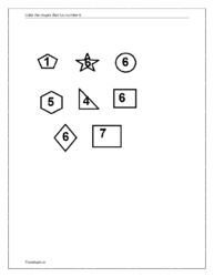 Color the shapes having number 6