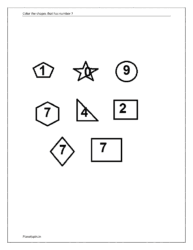 Color the shapes having number 7