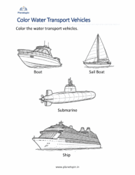 Water transportation coloring pages