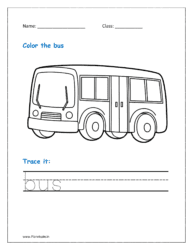 Bus is a big car that is used for passenger transportation; it usually travels on predetermined routes with set stops. (coloring page vehicles)