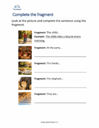 Changing fragments into sentences