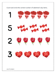 Valentine’s day: Count the number of valentine’s day items.
