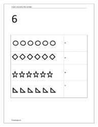 Count and write the number 6