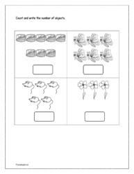 Count and write the number of objects 