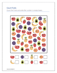 Count the pet animals and write the number in empty boxes