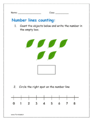 Counting on number line worksheet