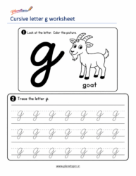 Free printable cursive g worksheet