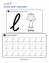 Free printable cursive l worksheet