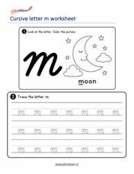 Free printable cursive m worksheet