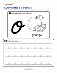 Free printable cursive o worksheet